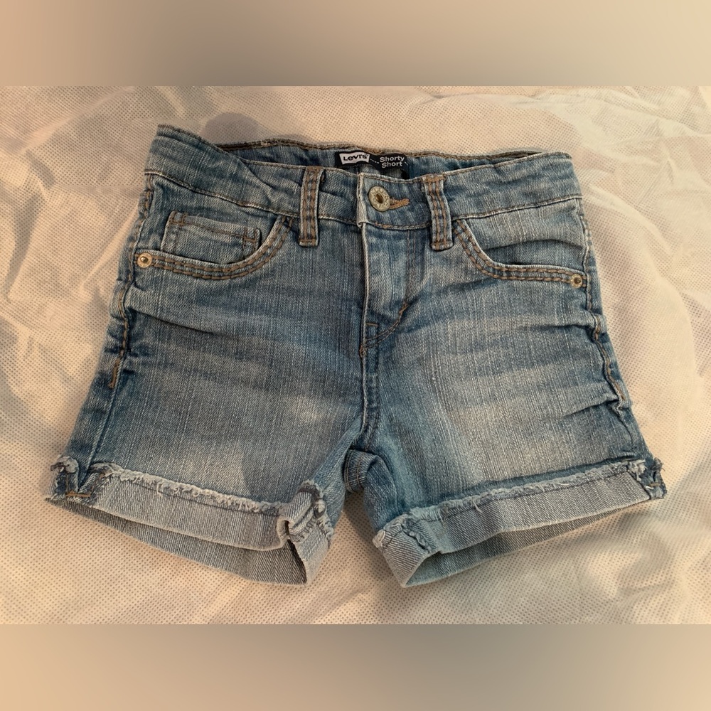 Levi's Light Blue Shorty Shorts